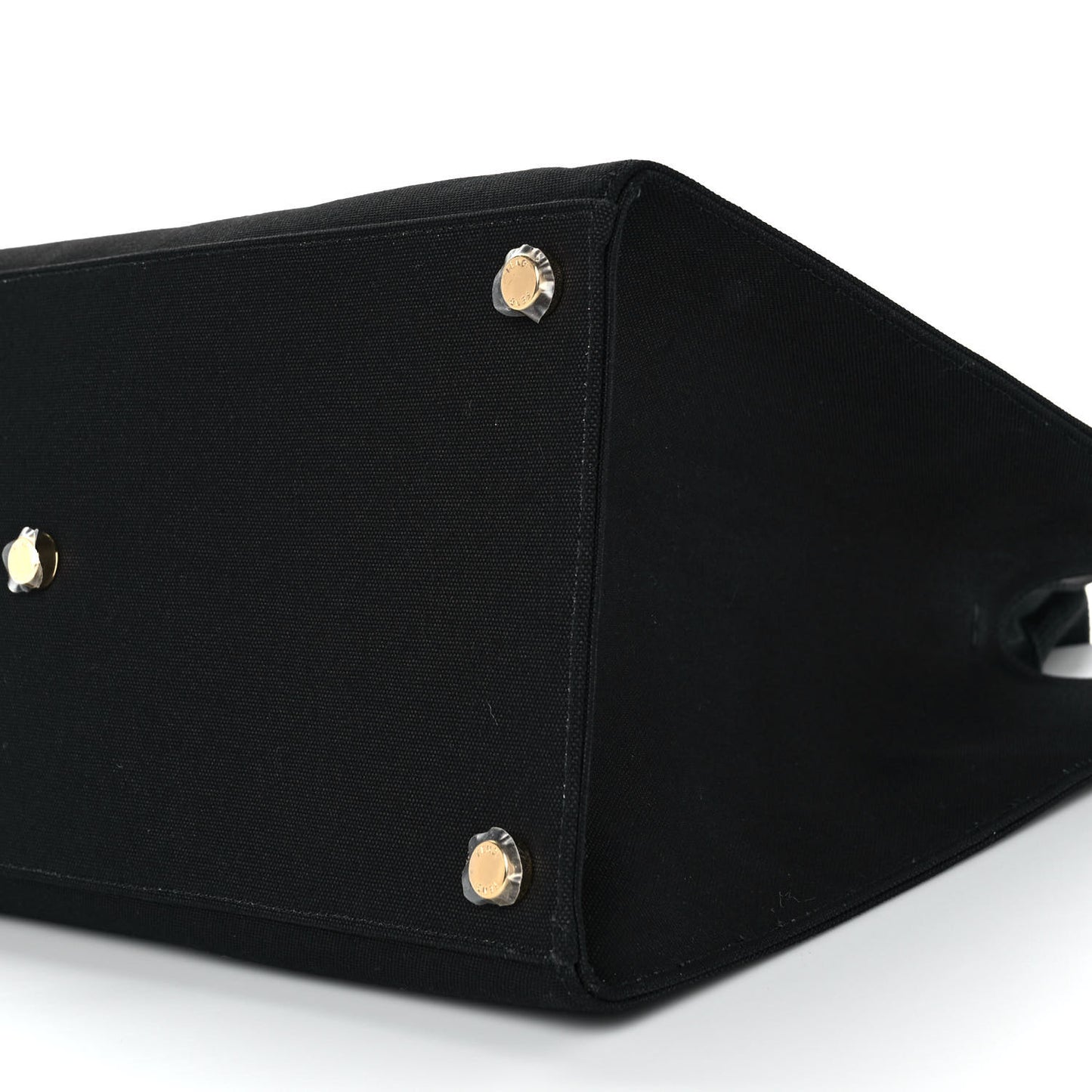 X VERSACE Cotton Canvas Cuoio Romano Fendace Logo Embroidered Signature Shopping Tote Black Gold