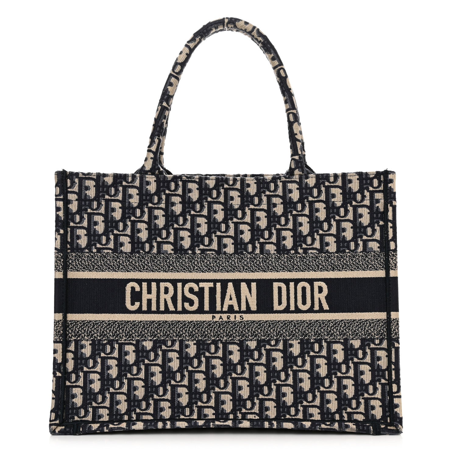 Christian Dior Oblique Medium Book Tote Blue Multicolor 1 of 16