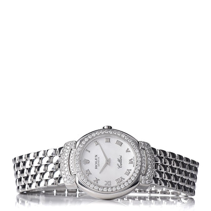 Rolex 18K White Gold Diamond Mother of Pearl 26mm Cellini Cellissima Quartz Watch 6672 3 of 6