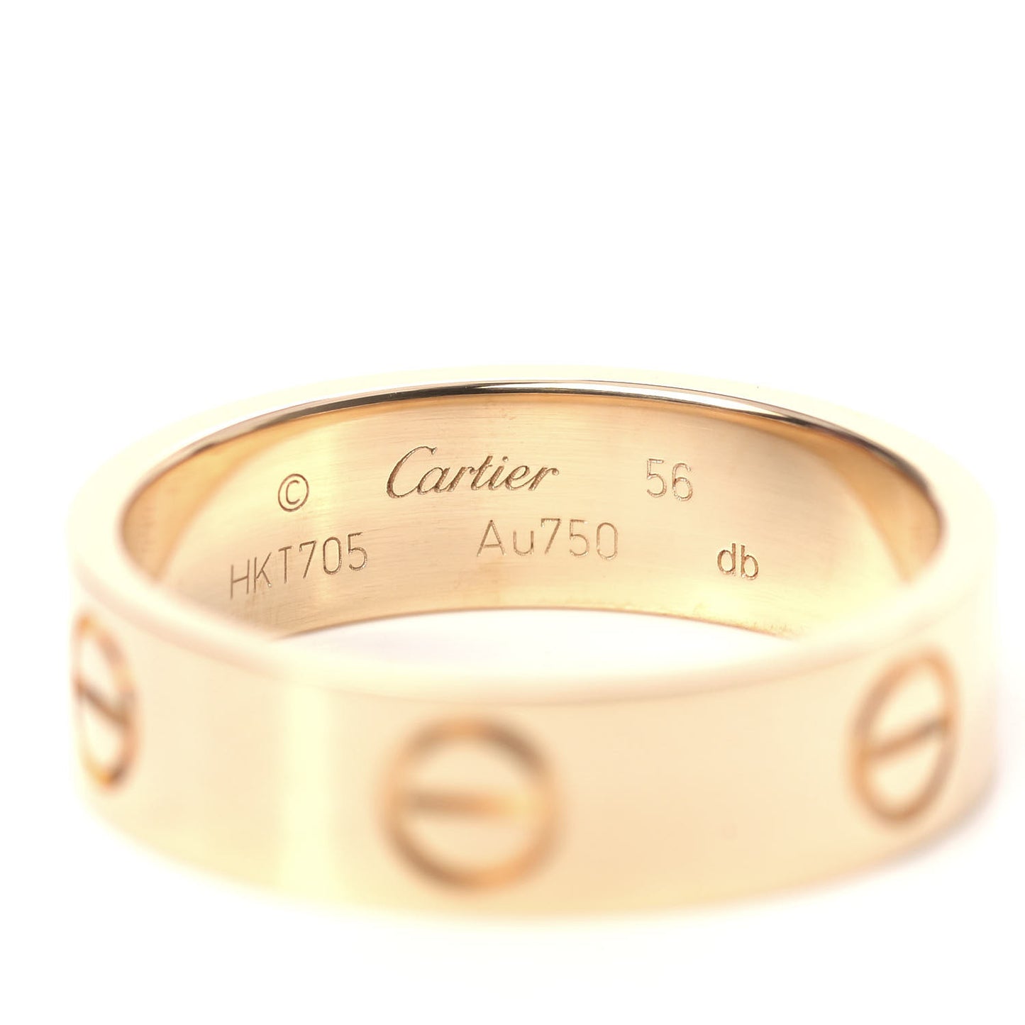 18K Yellow Gold 5.5mm LOVE Ring 56 7.5
