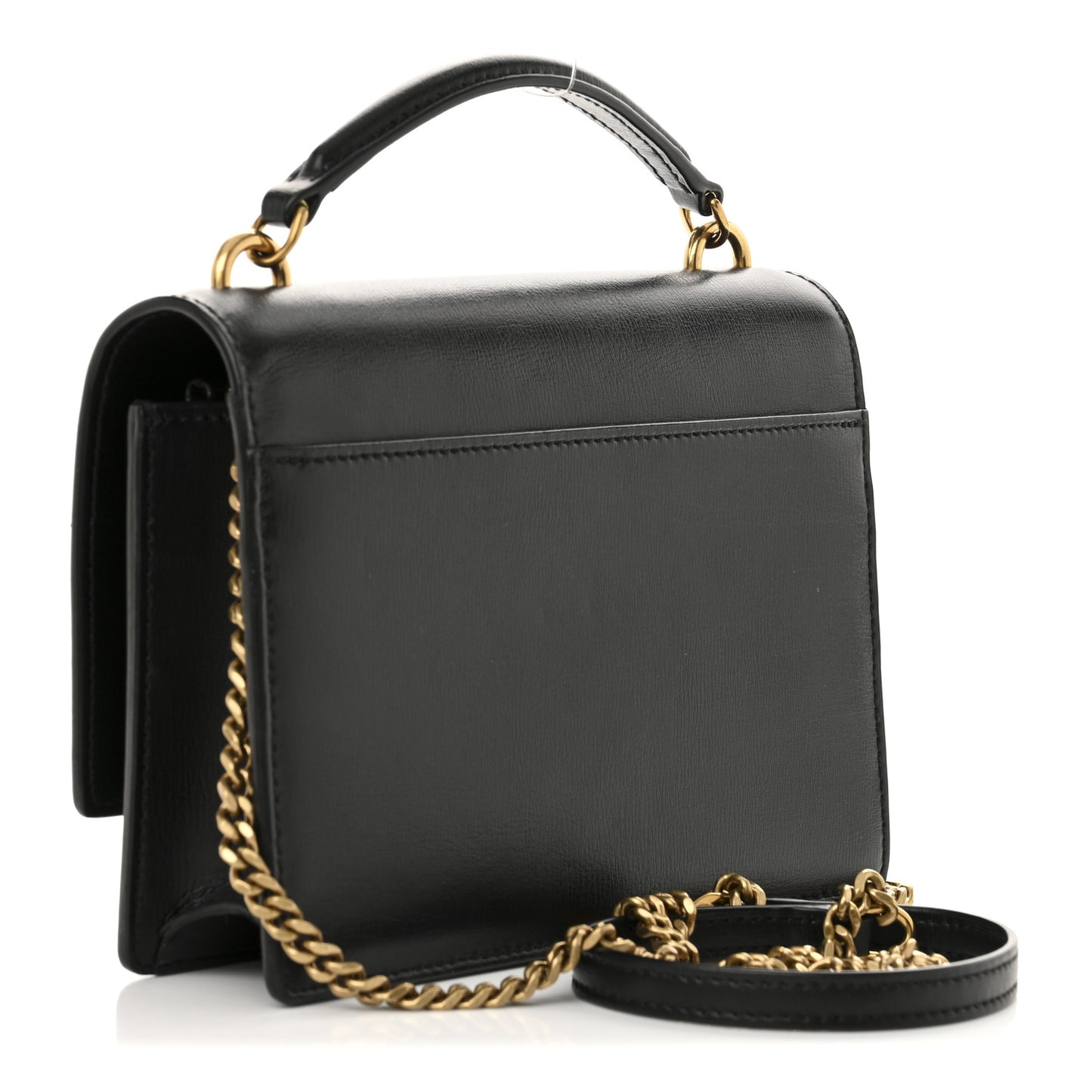 Calfskin Monogram Sunset Chain Wallet Black
