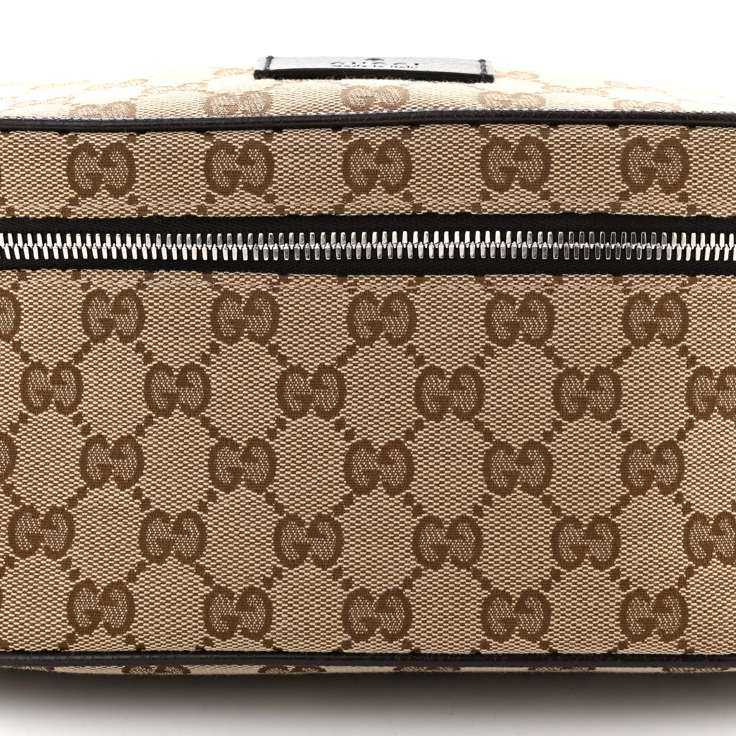 Monogram Dollar Calfskin Waist Pouch Beige Ebony Testa di Moro Marrone Scuro