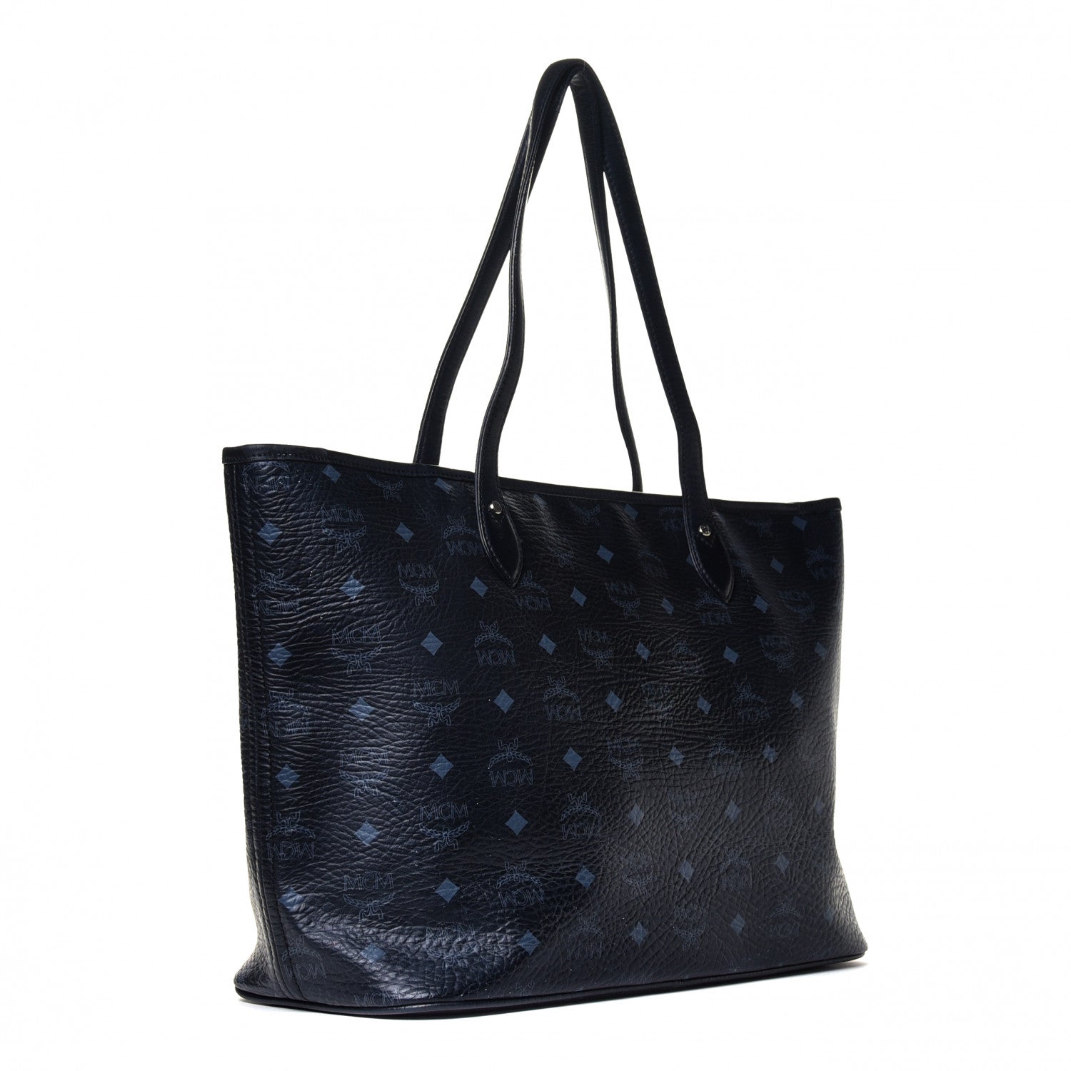 MCM Visetos Dog Bone Shopper Tote Black 2 of 9