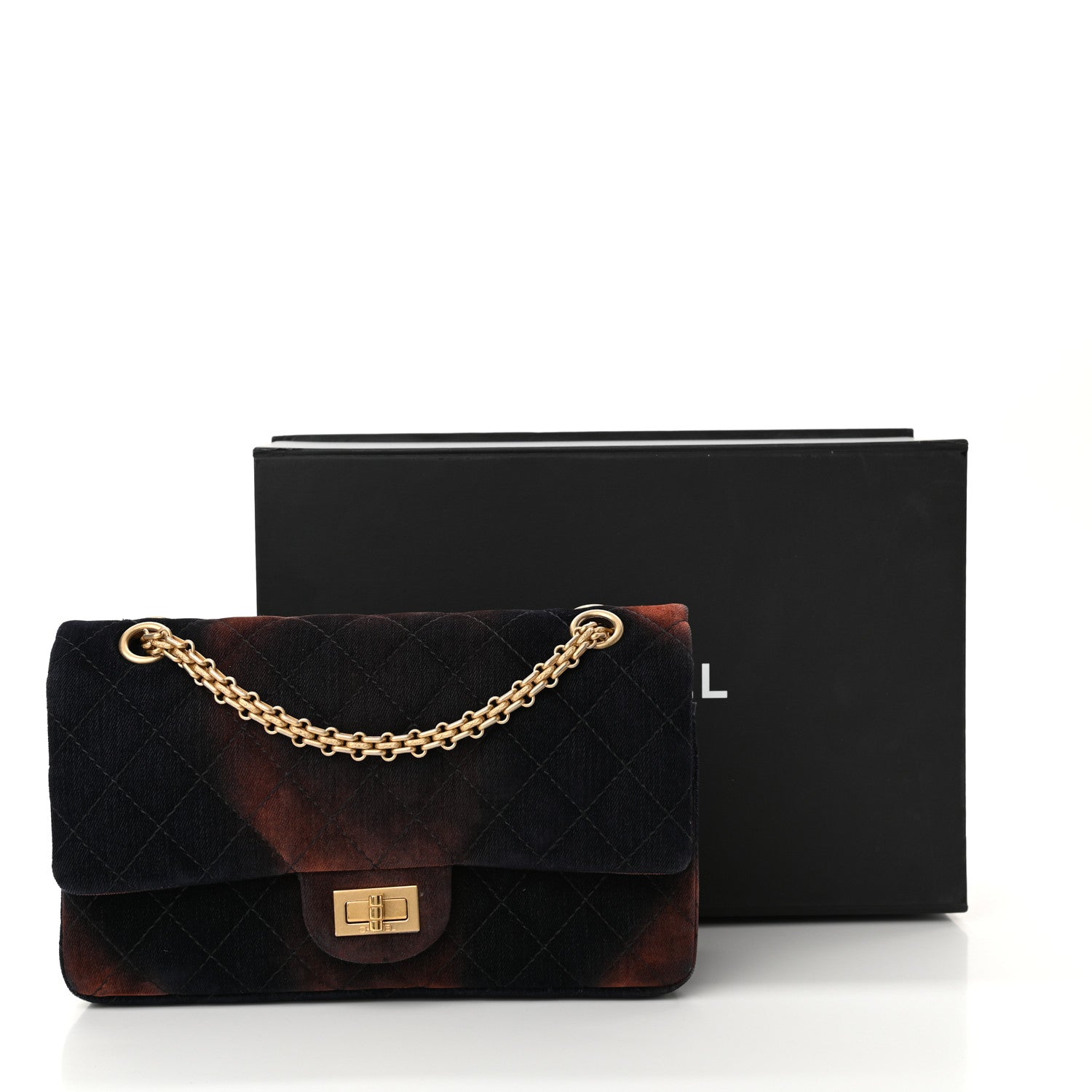 Chanel Ombre Velvet Quilted 2.55 Reissue 225 Flap Navy 12 of 12