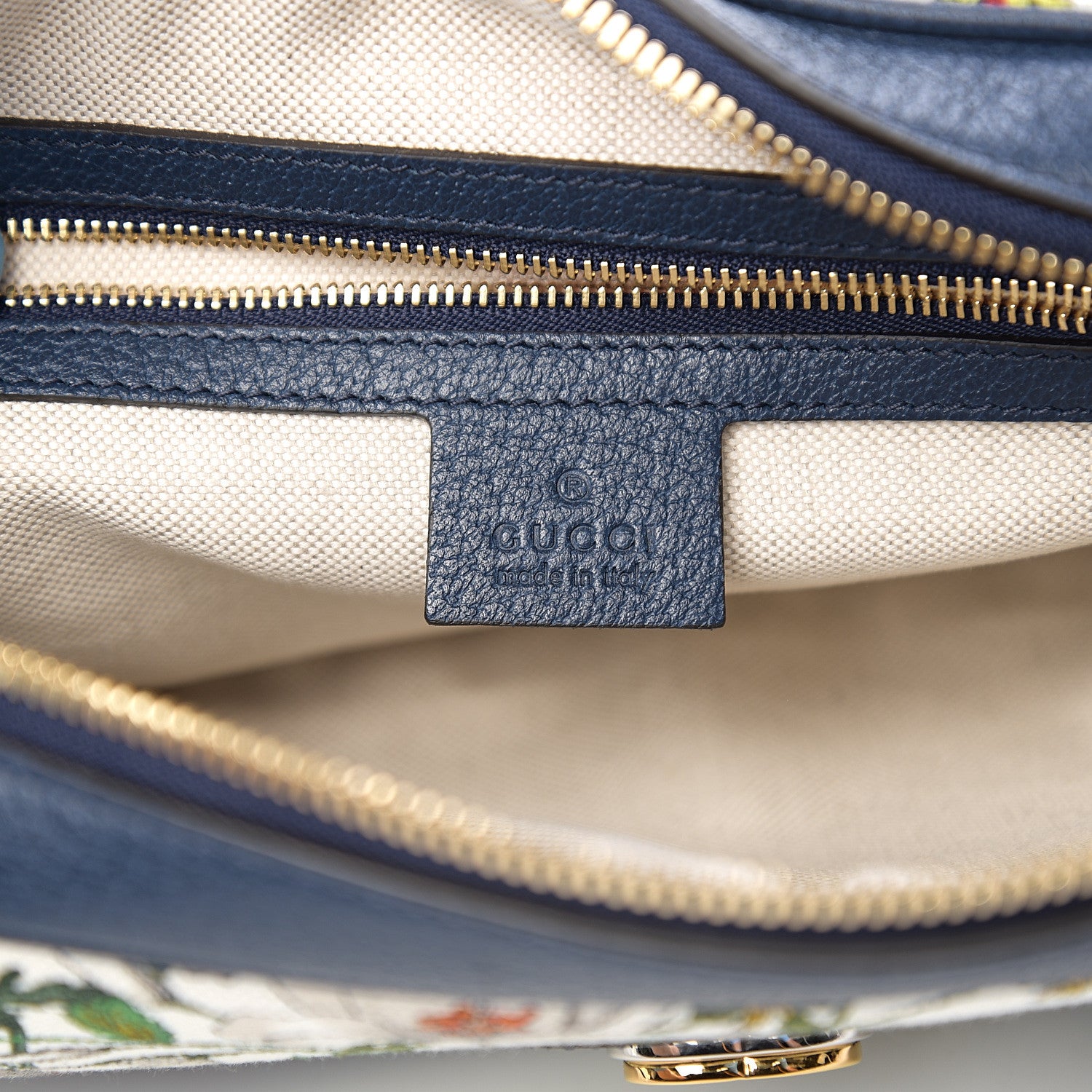 Gucci Canvas Flora Floral Shoulder Bag White Blue Agata Mulitcolor 5 of 9