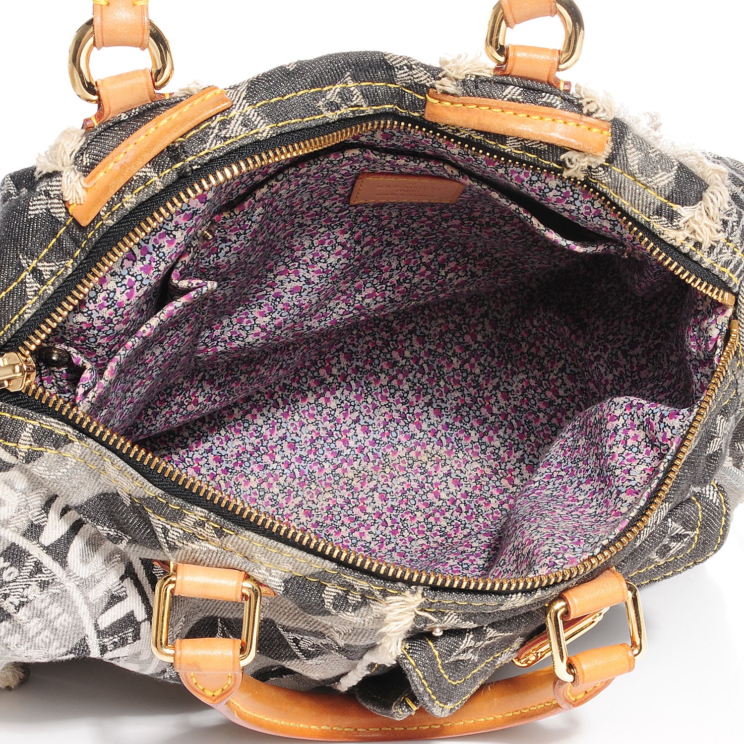 Louis Vuitton Denim Patchwork Speedy 30 Grey 7 of 7