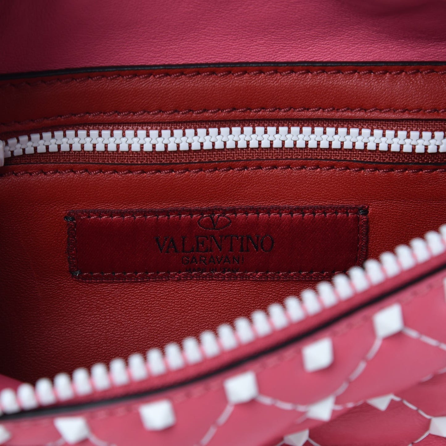 Lambskin Free Rockstud Spike Belt Bag Shadow Pink