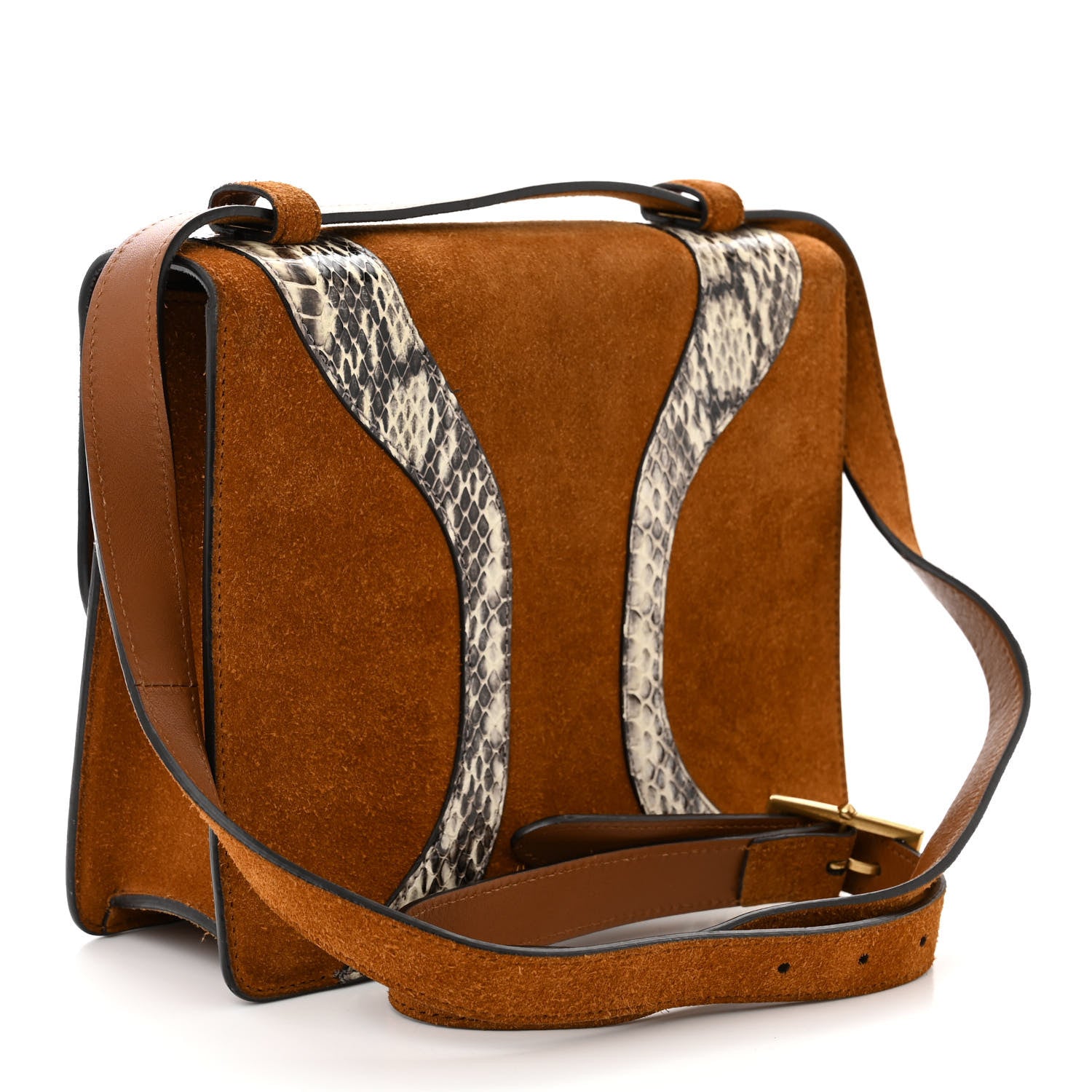 Gucci Snakeskin Suede Osiride Shoulder Bag Bright Cuir 3 of 11
