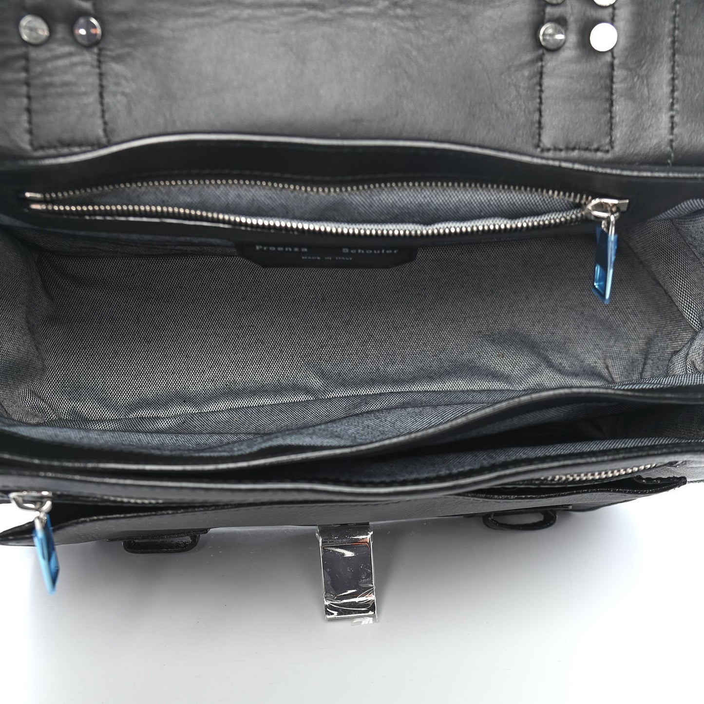Soft Grainy Calfskin Medium PS1 Satchel Black