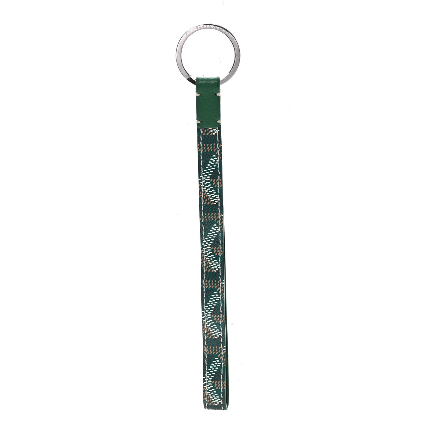 Goyardine Sesame Key Holder Green