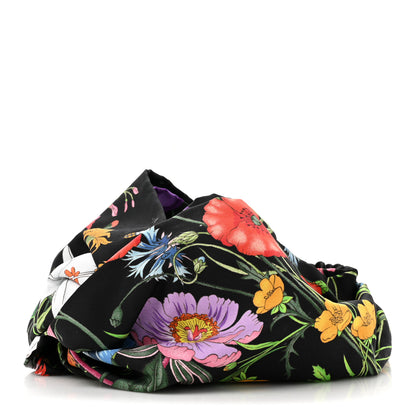 Gucci Silk Monogram Flora Print Headband M Black 1 of 11