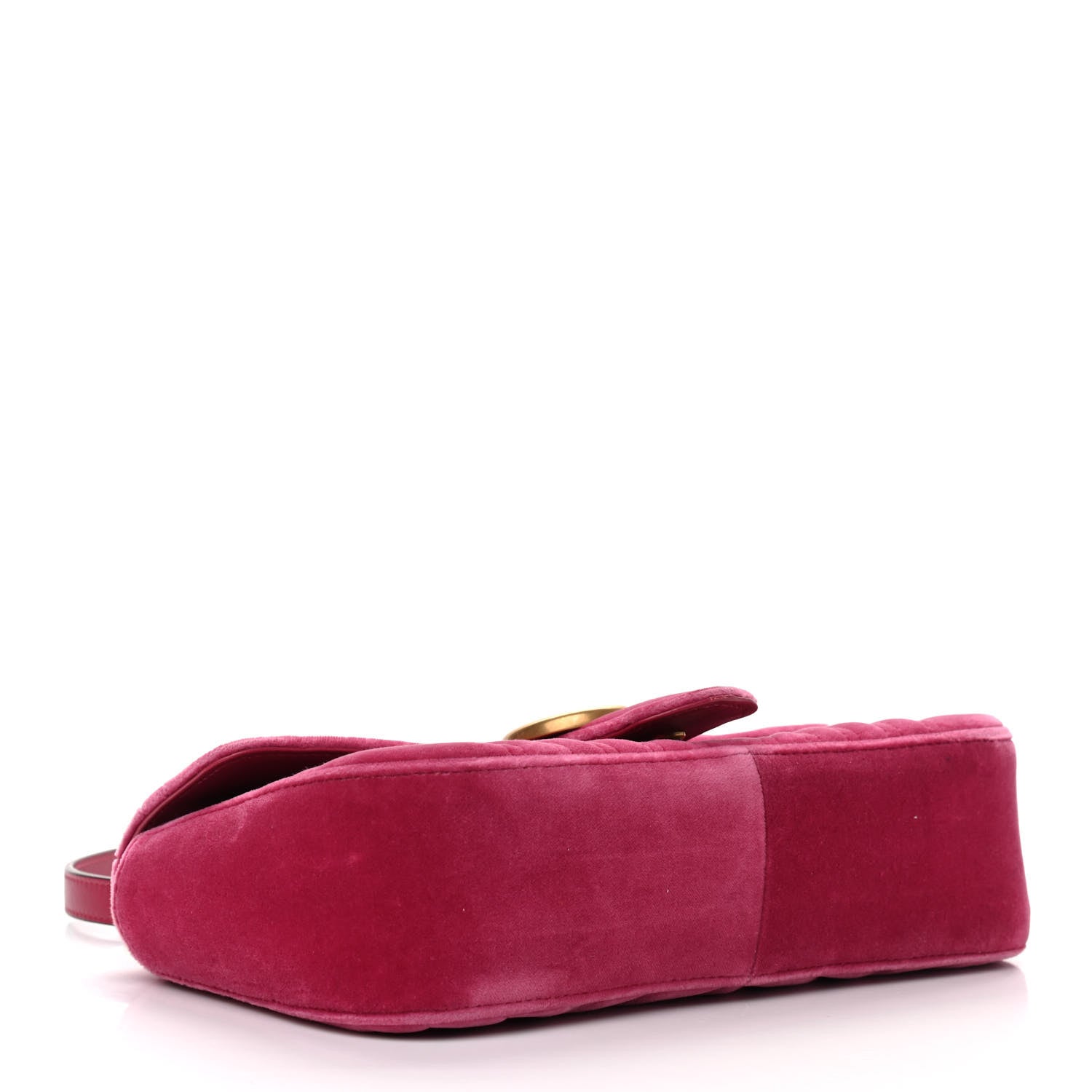 Gucci Velvet Matelasse Small GG Marmont Shoulder Bag Light Raspberry Rose 3 of 8