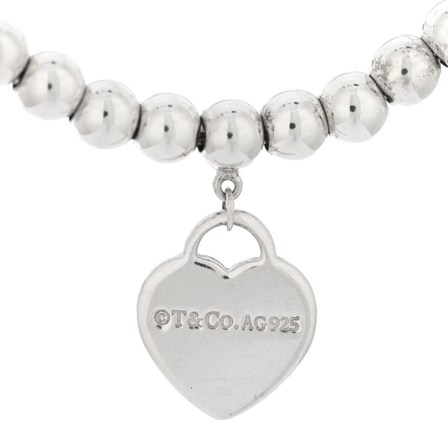 Tiffany Sterling Silver 4mm Return to Tiffany Heart Tag Bead Bracelet 4 of 4