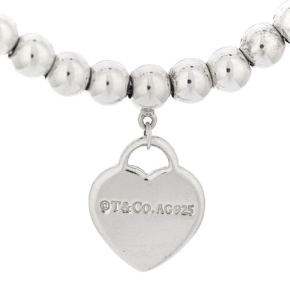 Tiffany Sterling Silver 4mm Return to Tiffany Heart Tag Bead Bracelet 4 of 4