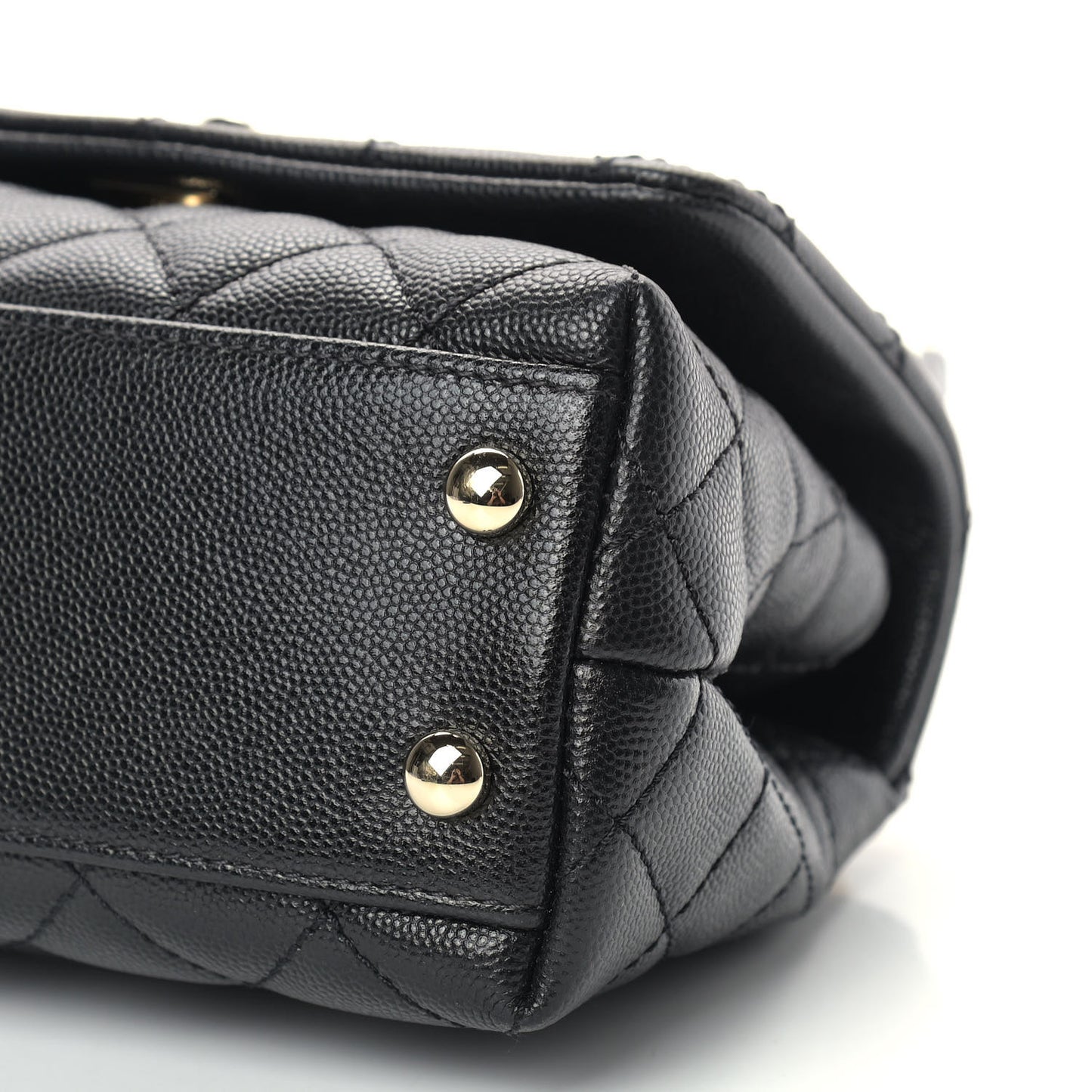 Caviar Quilted Extra Mini Coco Handle Flap Black