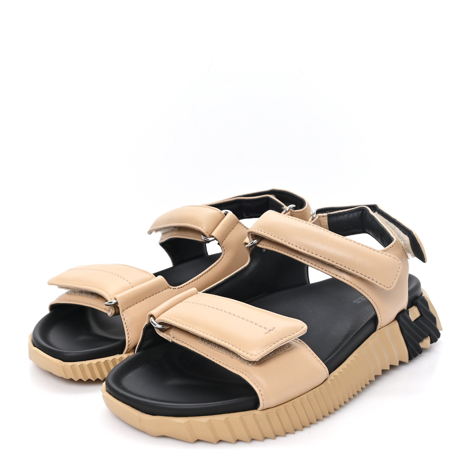 Hermes Lambskin Junior Womens Sandals 38 Beige Albinos 4 of 10