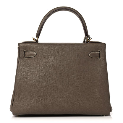 Hermes Togo Kelly Retourne 28 Etoupe 4 of 40