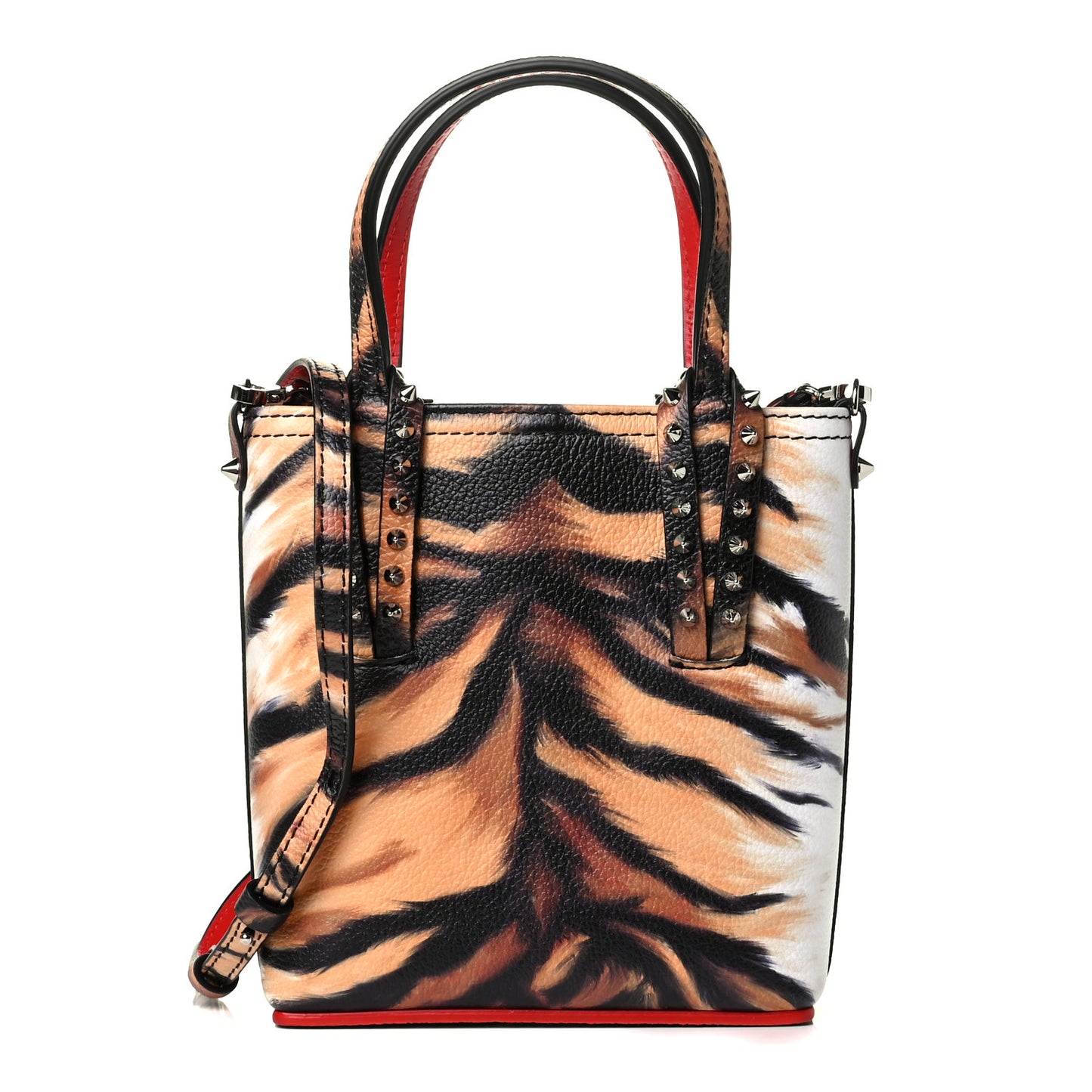Calfskin Bengal Mini North South Cabata Tote Multicolor
