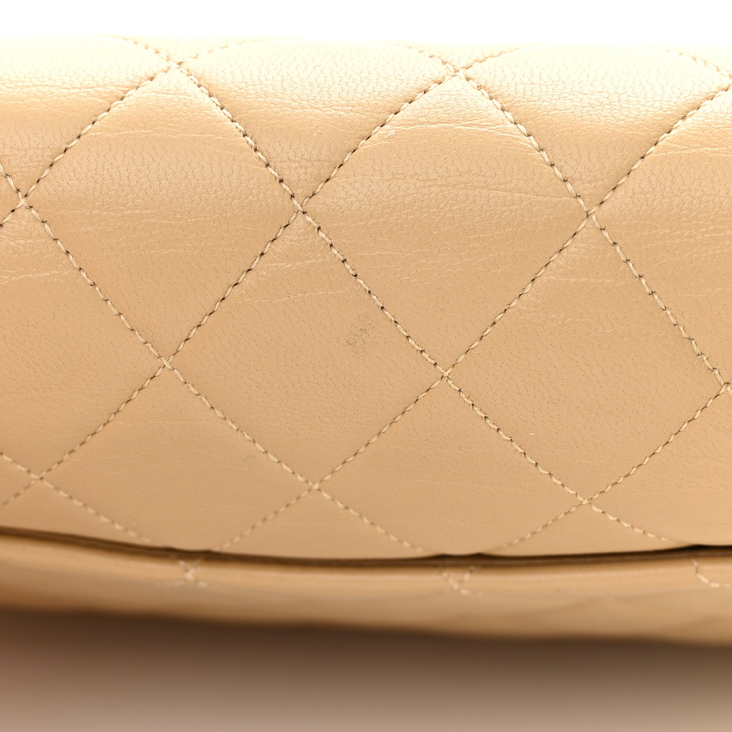Chanel Lambskin Quilted Mini Square Flap Beige 13 of 14