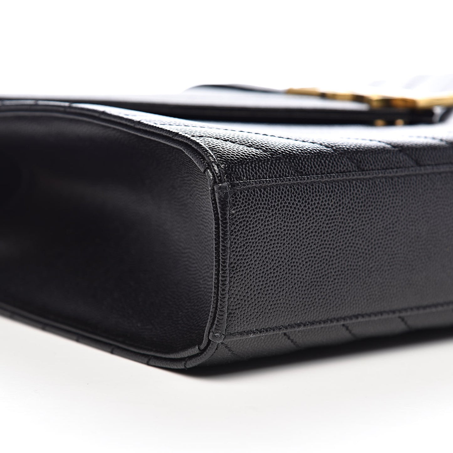 Grain De Poudre Matelasse Chevron Large Monogram Satchel Black