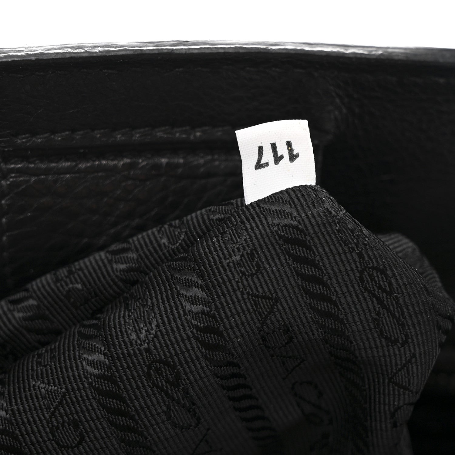 Prada Glace Calfskin Sound Tote Bag Baltico Black 7 of 10