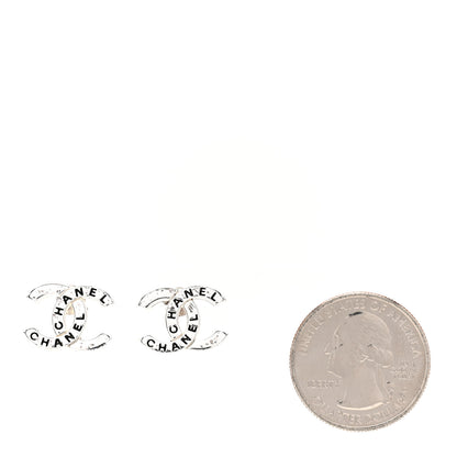 Chanel CC Logo Earrings Silver 2 of 4