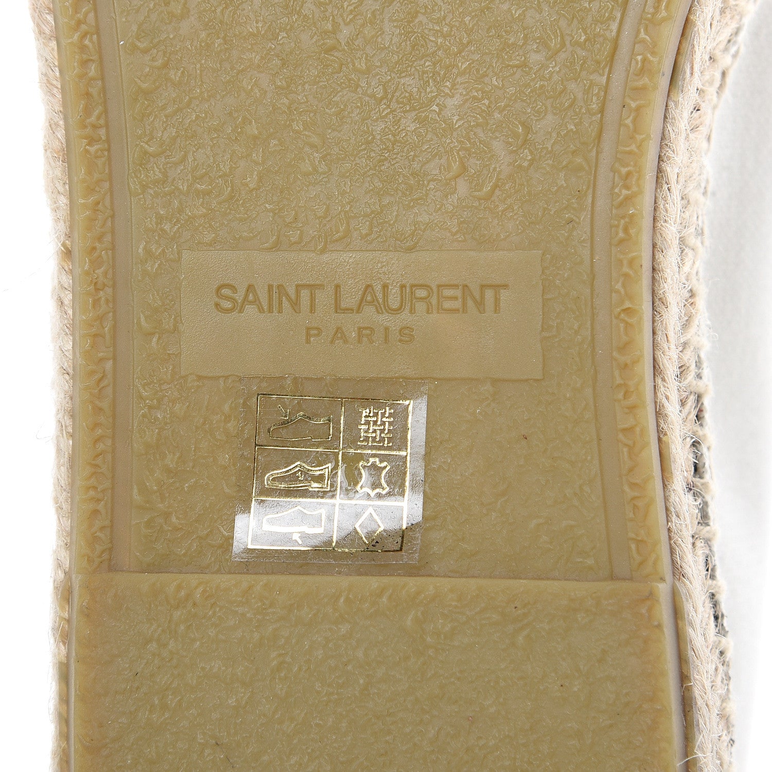 Saint Laurent Canvas Elba Logo Embroidered Espadrilles 42 Panna 9 of 10