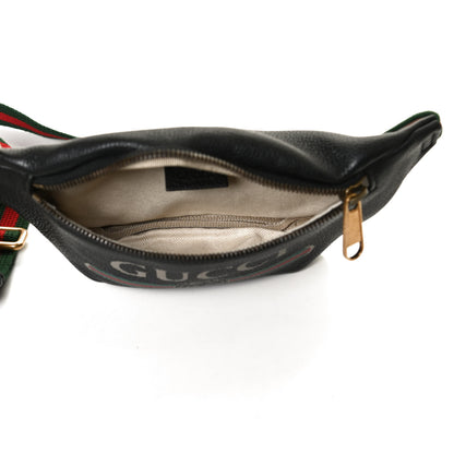 Gucci Grained Calfskin Small Logo Belt Bag Black 5 of 12