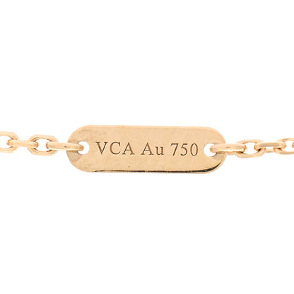 Van Cleef & Arpels 18K Yellow Gold Mother of Pearl Vintage Alhambra Pendant Necklace 5 of 6