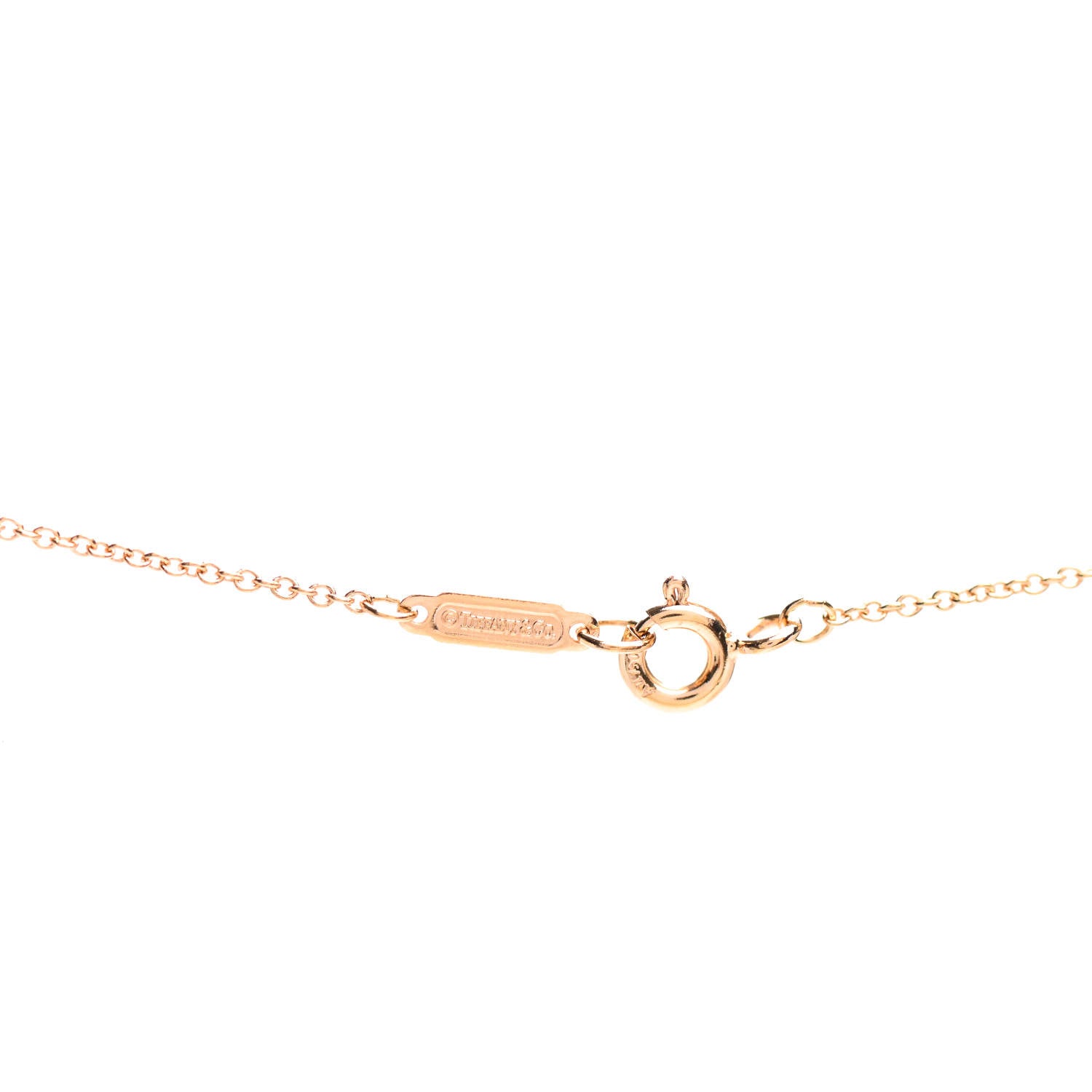 Tiffany 18K Rose Gold Diamond Atlas Pierced Pendant Necklace 4 of 5