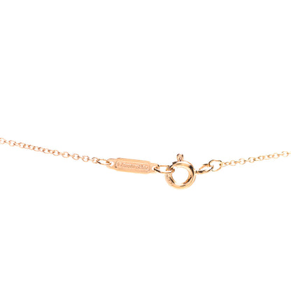 Tiffany 18K Rose Gold Diamond Atlas Pierced Pendant Necklace 4 of 5
