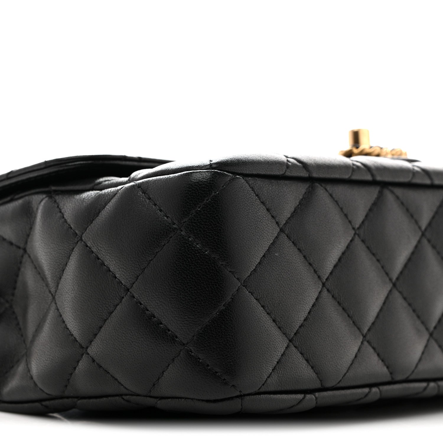 Chanel Lambskin Quilted Small Strass On Top Flap Bag Black 9 of 11
