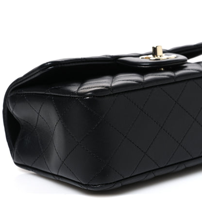 Chanel Lambskin Quilted Mini Top Handle Rectangular Flap Black 9 of 11
