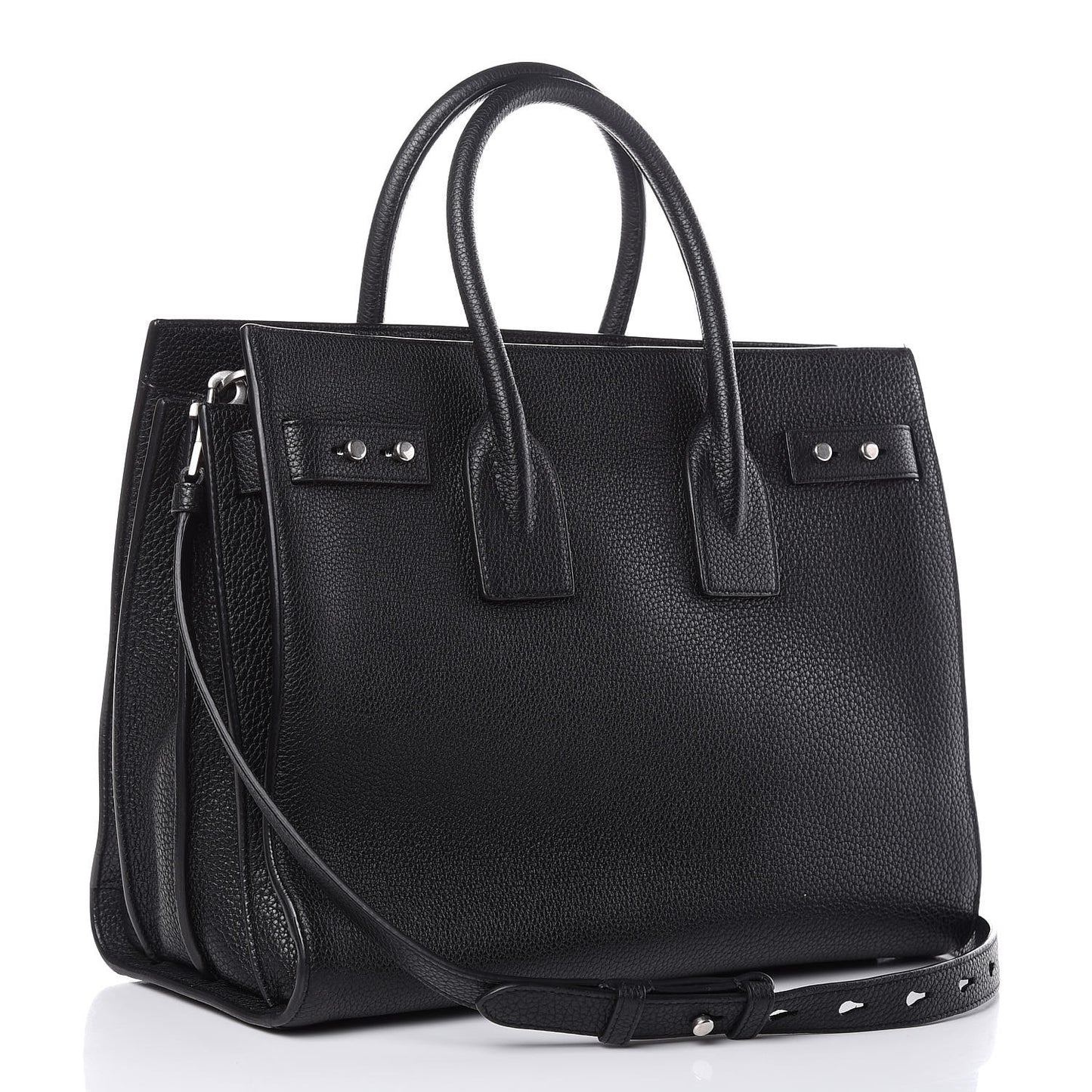Grained Calfskin Small Supple Sac De Jour Black