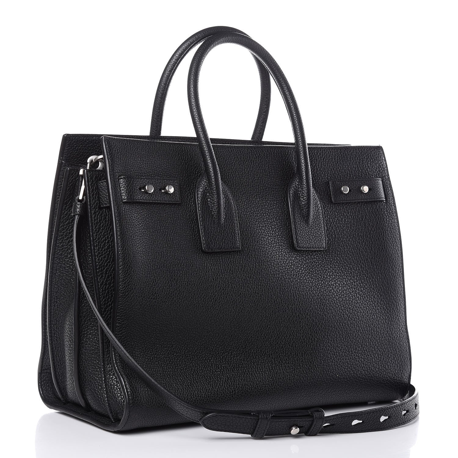 Saint Laurent Grained Calfskin Small Supple Sac De Jour Black 3 of 11