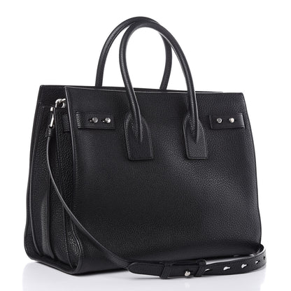 Saint Laurent Grained Calfskin Small Supple Sac De Jour Black 3 of 11