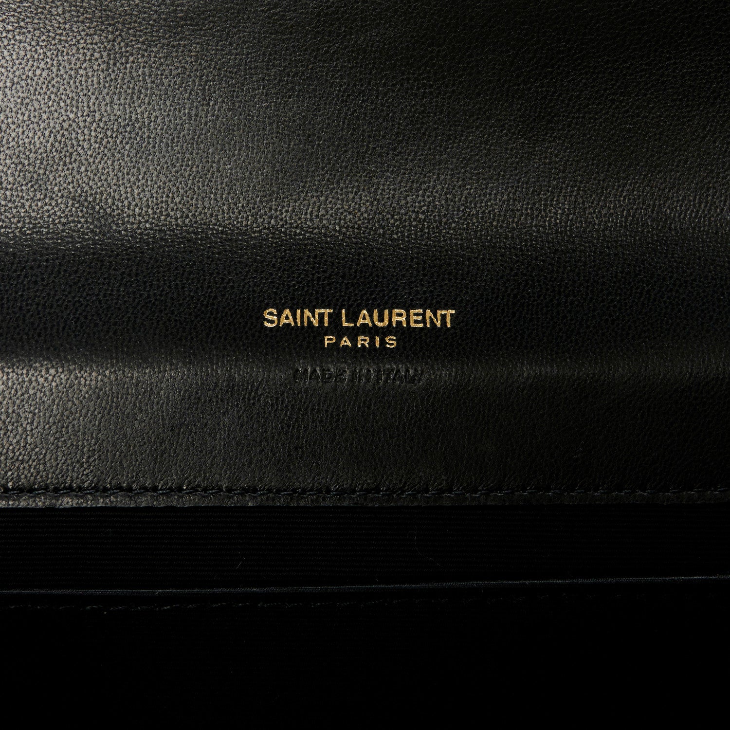 Saint Laurent Lambskin Carre Quilted Cassandre Pouch Clutch Black 6 of 9
