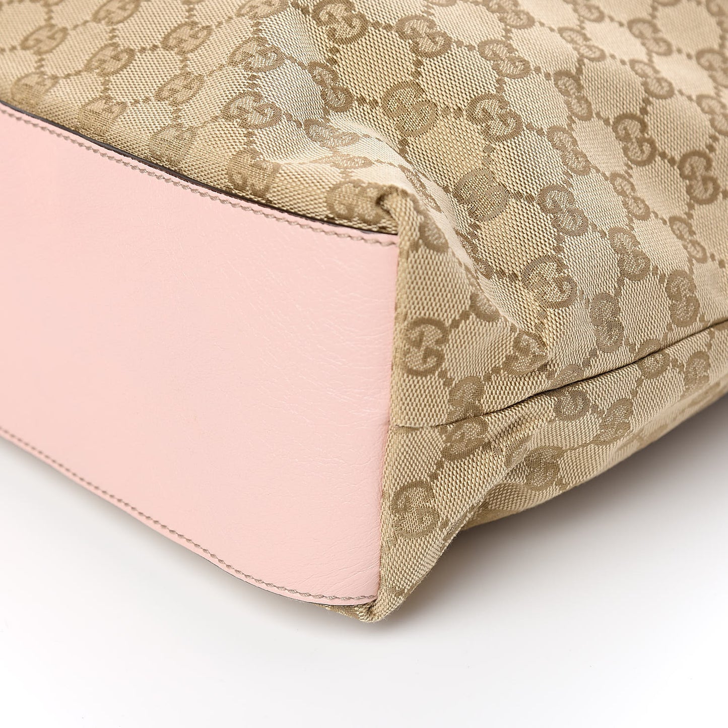 Monogram Large Web Handle Tote Pink Blue