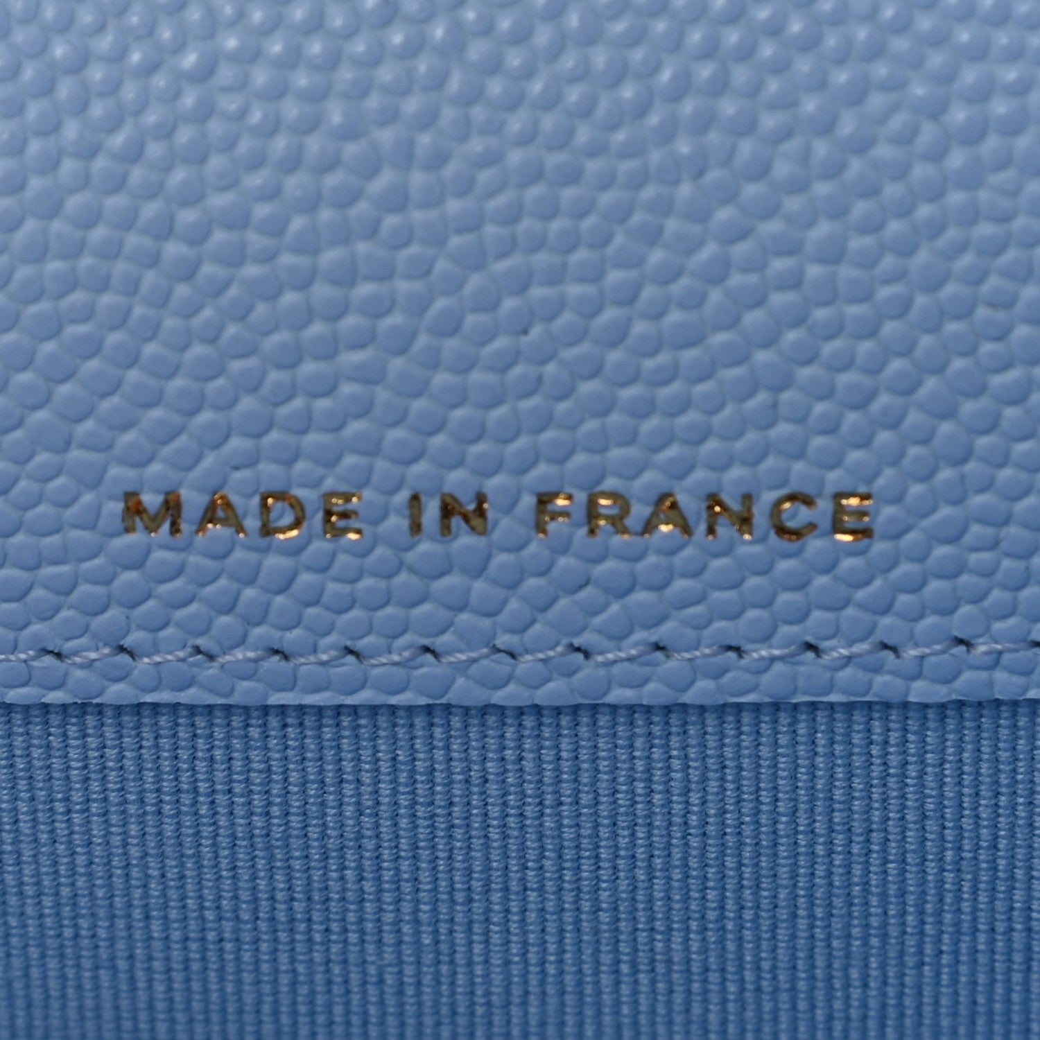 Chanel Caviar Quilted Flap Card Holder Wallet Light Blue 7 of 9