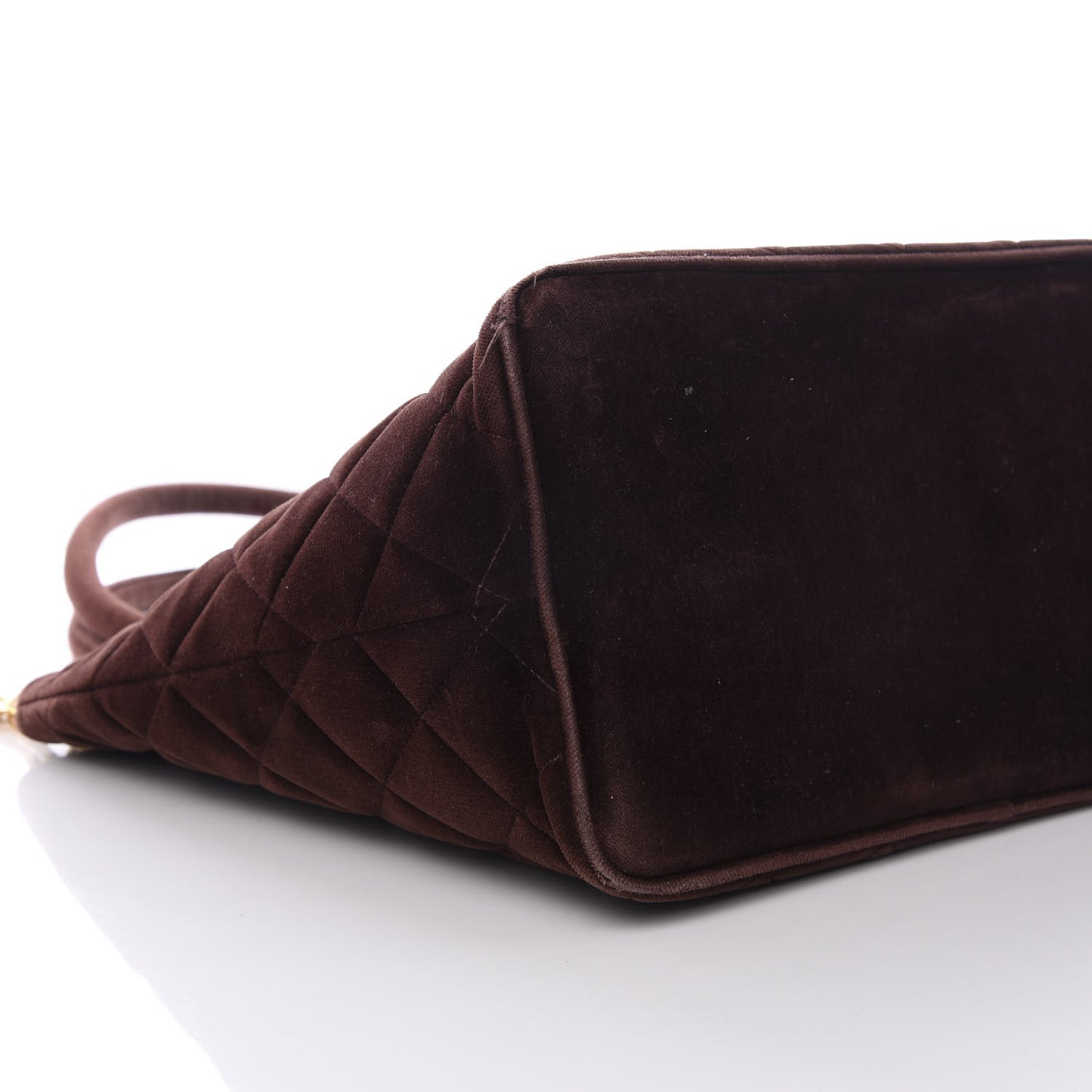 Velvet Quilted Medallion Tote Brown