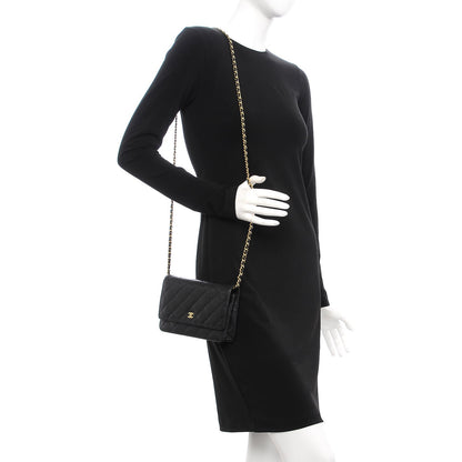 Chanel Caviar Quilted Wallet On Chain WOC Black 3 of 14
