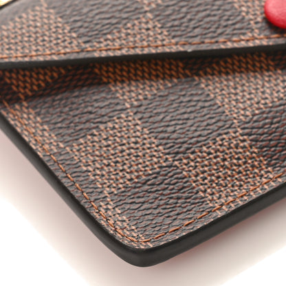Louis Vuitton Damier Ebene Recto Verso Card Holder Red 7 of 8