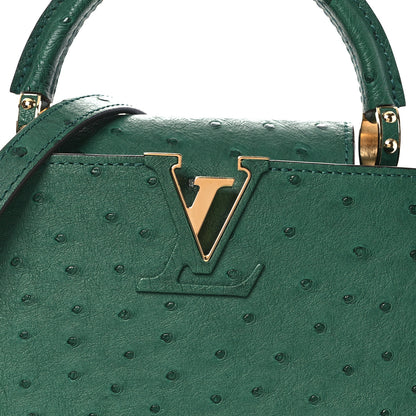 Louis Vuitton Ostrich Capucines Mini Mint 7 of 9