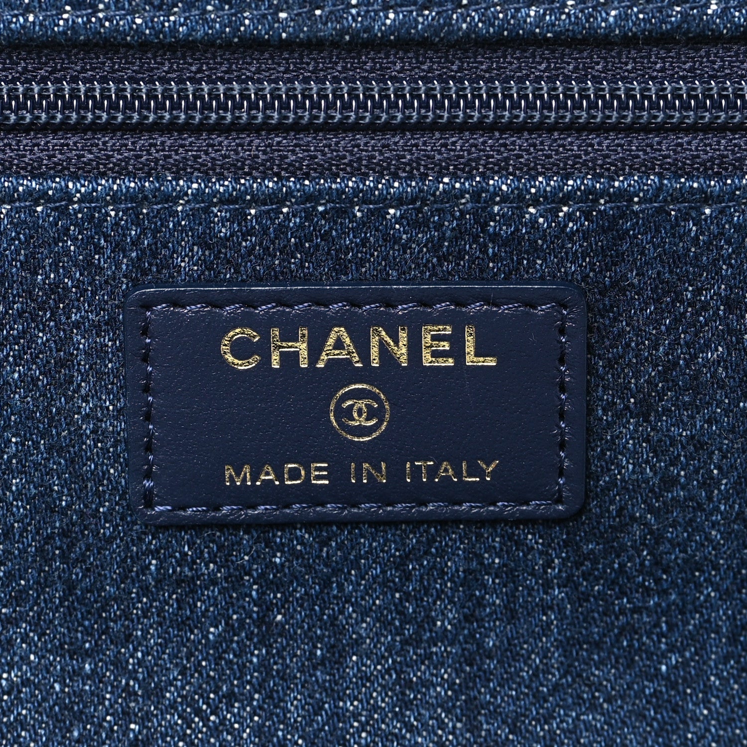 Chanel Denim Quilted Chanel 19 Wallet On Chain WOC Blue 7 of 11