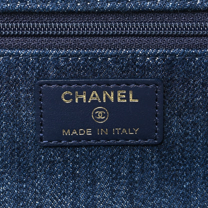 Chanel Denim Quilted Chanel 19 Wallet On Chain WOC Blue 7 of 11