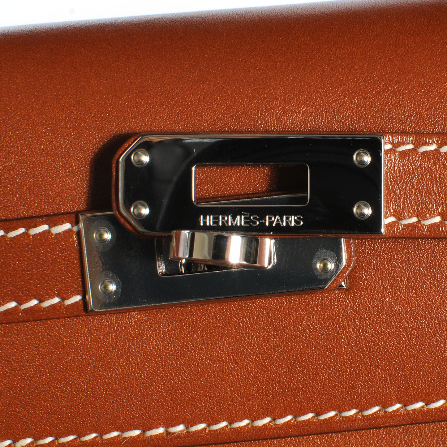 Tadelakt Kelly Pochette Clutch Fauve