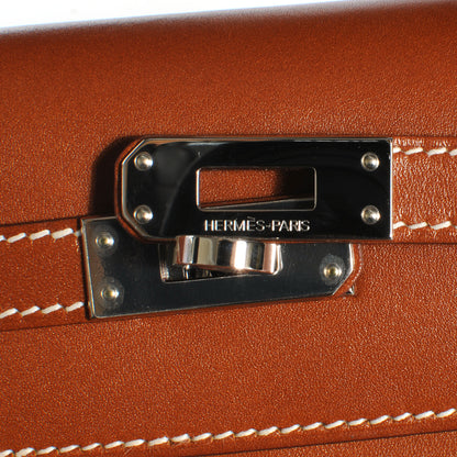 Hermes Tadelakt Kelly Pochette Clutch Fauve 5 of 8