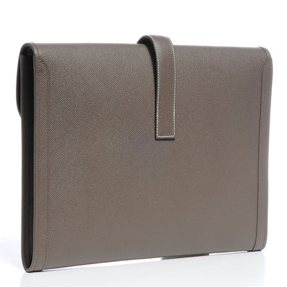 Hermes Epsom Jige 34 GM Clutch Etoupe 3 of 8