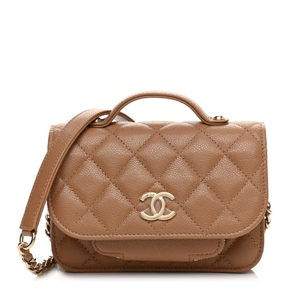 Chanel Caviar Quilted Small Business Affinity Flap Camel 1 of 12