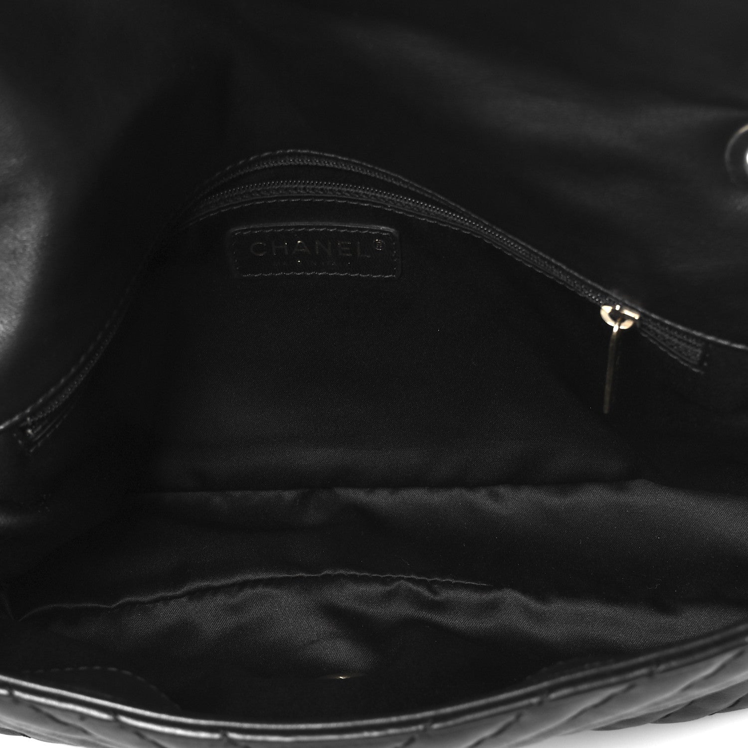 Chanel Calfskin Surpique Chevron Large Flap Black 6 of 14